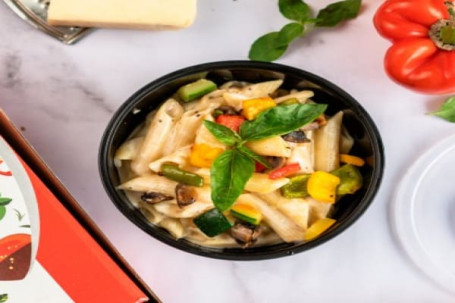 Exotic Vegetable Pasta With Alfredo Sauce