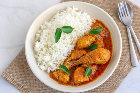 Chicken Curry (2 Pcs) With Rice Combo Serves 1]