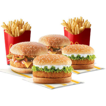 2 Mcveggie Burger 2 Burger Cu Brânză De Porumb 2 Cartofi Prăjiți (L)