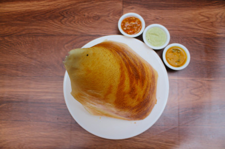 Ghee Roast Dosa (Served With Sambar And Chutney)