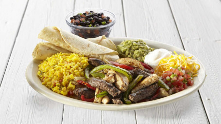 Fajita Chicken Beef Combo Plate