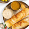 Ghee Dosa (2 Pcs) Sambar With Coconut Chutney