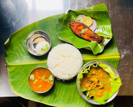 Rice Chicken Kulambu Rasam Egg Fish Buttermilk Sweet