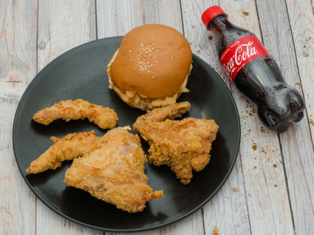 Crispy Chicken (1 Pc) Chicken Burger Chicken Lollipop (1 Pc) Chicken Wings (1 Pc) Coke (200 Ml)