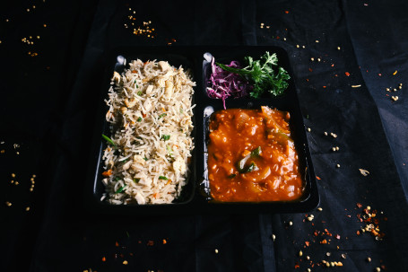 Veg Fried Rice Paneer Chilli Gravy