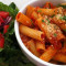 Rigatoni With Slow Roasted Tomato Sauce, Fresh Mozzarella And Garden Basil