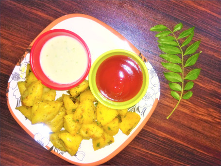 Idli Fried (6) With Coconut Chutney And Sauce