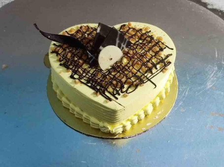 Eggless Butter Scotch Heart Shape Cake