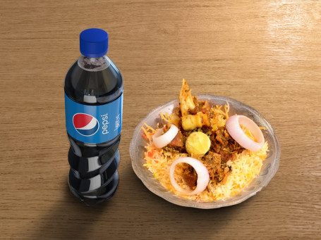 Mutton Biryani 2 Pcs Pepsi 600 Ml Pet Bottle Bottle