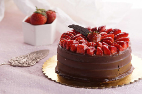 Belgian Chocolate Strawberry Cake