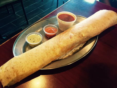 Cheese Masala Dosa [1 Pc] [Served With Sambar And Chutney]