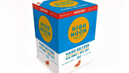 High Noon Sun Sips Vodka Soda Grapefruit 4Pk