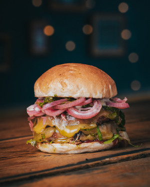 Double Vegan Asado Burger