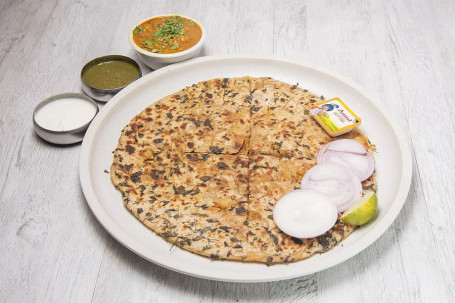 Butter Aloo Methi Paratha Chole [100 Grams] Curd [100 Grams]