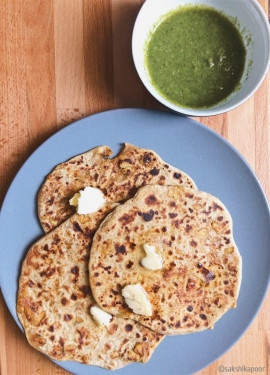 1 Paneer Paratha +Green Chatni