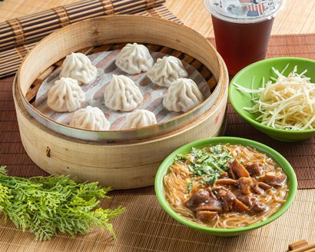 Tāng Bāo Jí Dà Cháng Miàn Xiàn Tào Cān Soup Bun And Vermicelli Combo