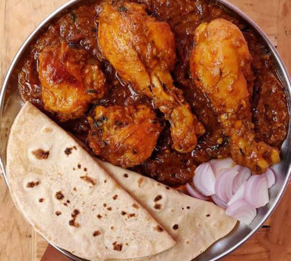 Roti [4 Pieces] Chicken Kosha Or Kadhai Chicken [2 Pieces]