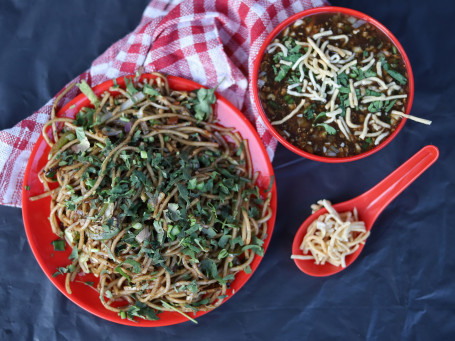 Veg Hakka Noodles Half Veg Manchurian Soup