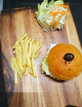 Desi Burger With Fries