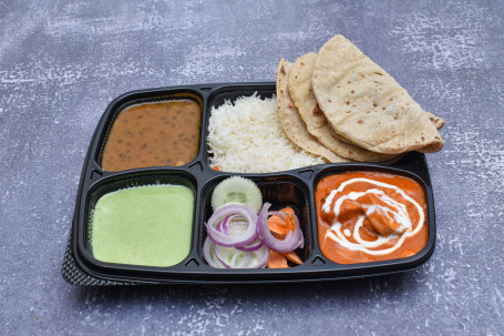 Homestyle Soya Chaap Kaali Dal Choice Of Rotis/ Rice Salad