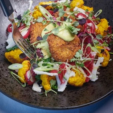 Spiced Cauliflower And Butternut Squash Falafel Bowl (Vg