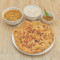 2 Aloo Paratha Curd Pickle Chole