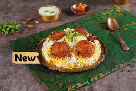 Malai Kofta Biryani (Creamy Kebab Biryani, Serves-1).