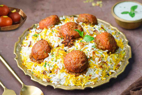 Malai Kofta Biryani (Creamy Kebab Biryani, Serves 4) [2.2 Kg]