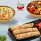 Chilly Paneer Gravy Hakka Noodles Veg Spring Rolls Combo