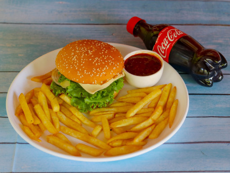 Cream Burger French Fries Coke 300Ml