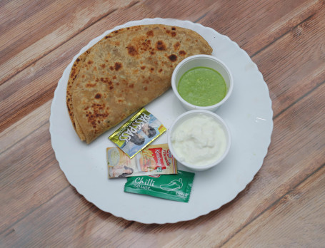 2 Aloo Paratha Dal Choley Raita