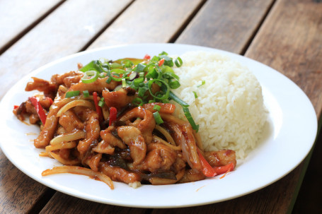 Shredded Pork Kung Po Sauce On Rice