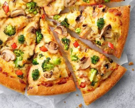 Cǎi Shū Xiān Gū Dà Bǐ Sà Vegetable Delight Pizza Large