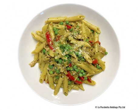 Vegan Penne Creamy Pesto Chick’n