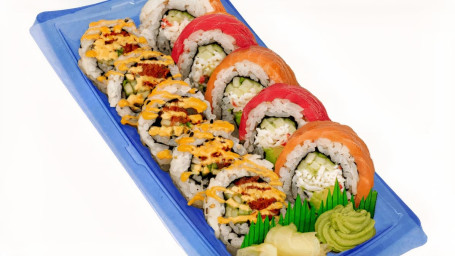 Duo Combo Rainbow Spicy Tuna Roll