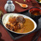 Hàn Bǎo Táng Yáng Shuāng Pīn Fàn Patty With Chicken Karaage Platter Rice