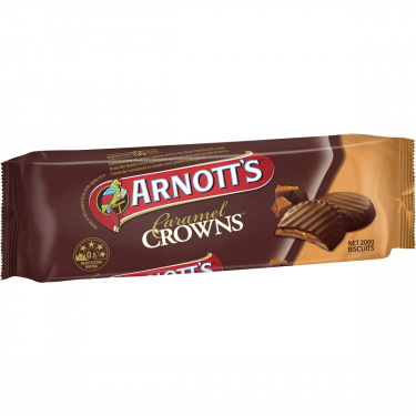 Biscuiți Cu Ciocolată Arnott's Caramel Crowns