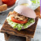 Zhǔ Chú Shāo Ròu Zǐ Q Bǎo Purple Sweet Potato Burger With Chef Roasted Pork