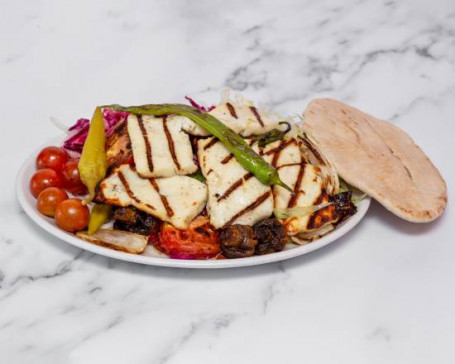 Veggie Kebab With Halloumi Cheese