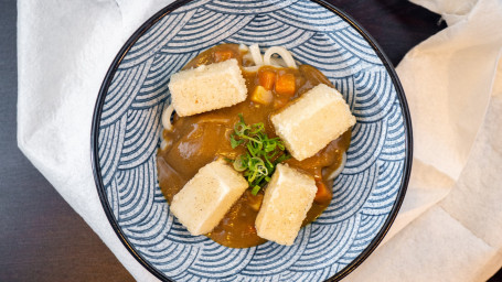 Veggie Curry Udon With Veggie Croquettes