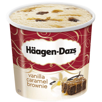 Brownie Haagen Dazs Vanilla Caramel