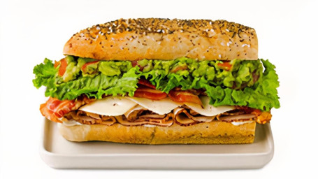 Ham Turkey Club On Everything Sandwich Roll