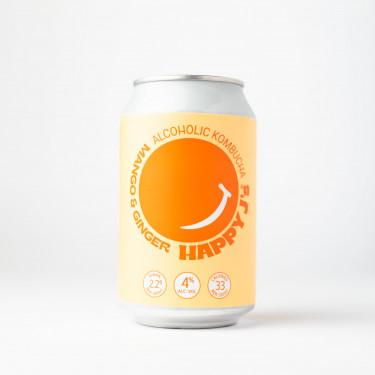 Happy J's Alcoholic Kombucha Mango Ginger Can