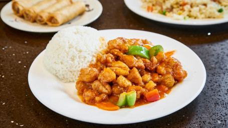 Spicy Chicken On Steamed Rice