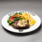 Rib Fillet With Garlic Prawns