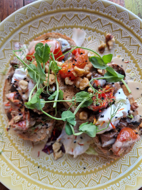 New! Mushroom Open Sandwich