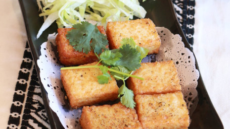 E20. Fried Fish Tofu Jīn Zhuān Dòu Fǔ