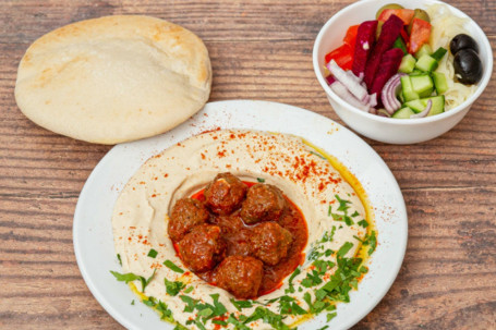 Moroccan Meatballs (Halal) Hummus Meal