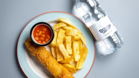 Kids Jumbo Battered Sausage, Chips And Drink