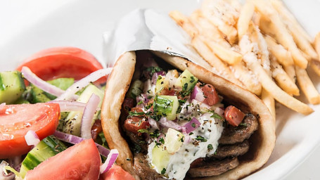 Jerk Gyro Sandwich With Fries